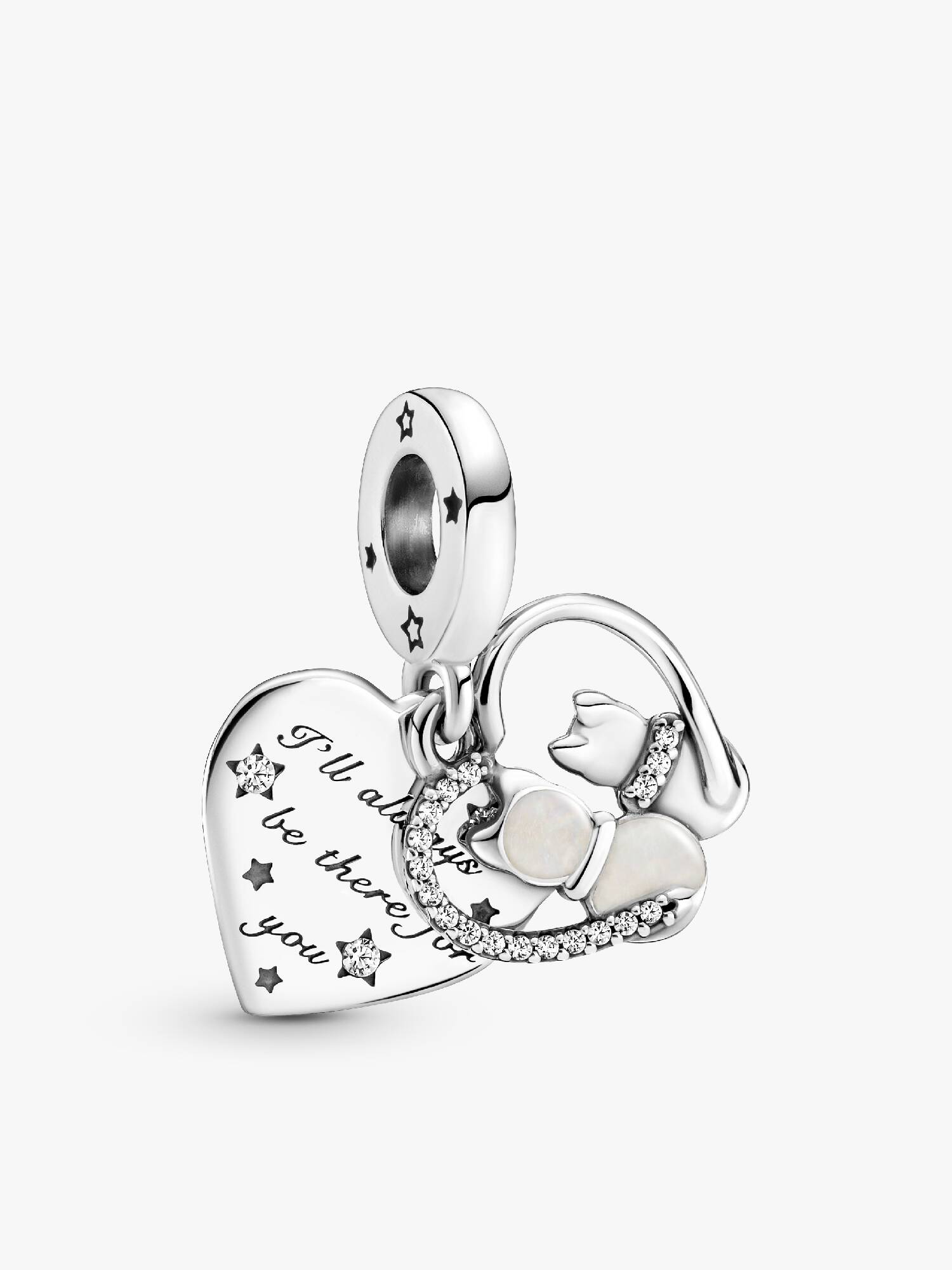 Kediler ve Kalpler Sallantılı Charm