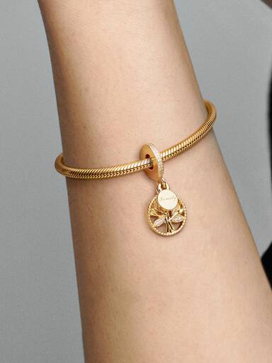 Işıltılı Aile Ağacı Sallantılı Charm