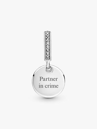 Yazı İşlenebilir Kalp Disk Sallantılı Charm