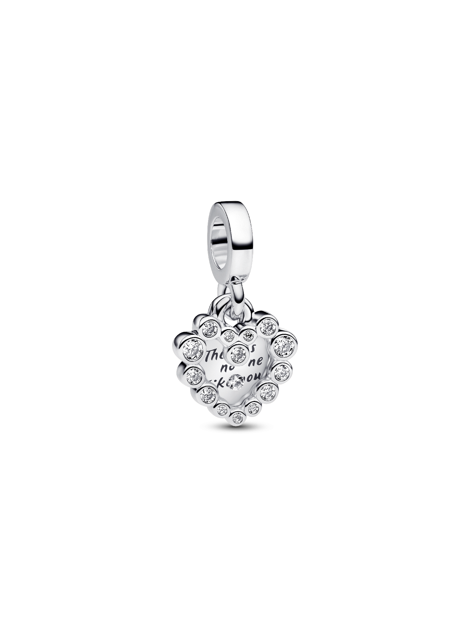 Işıltılı Kalp Çift Sallantılı Charm