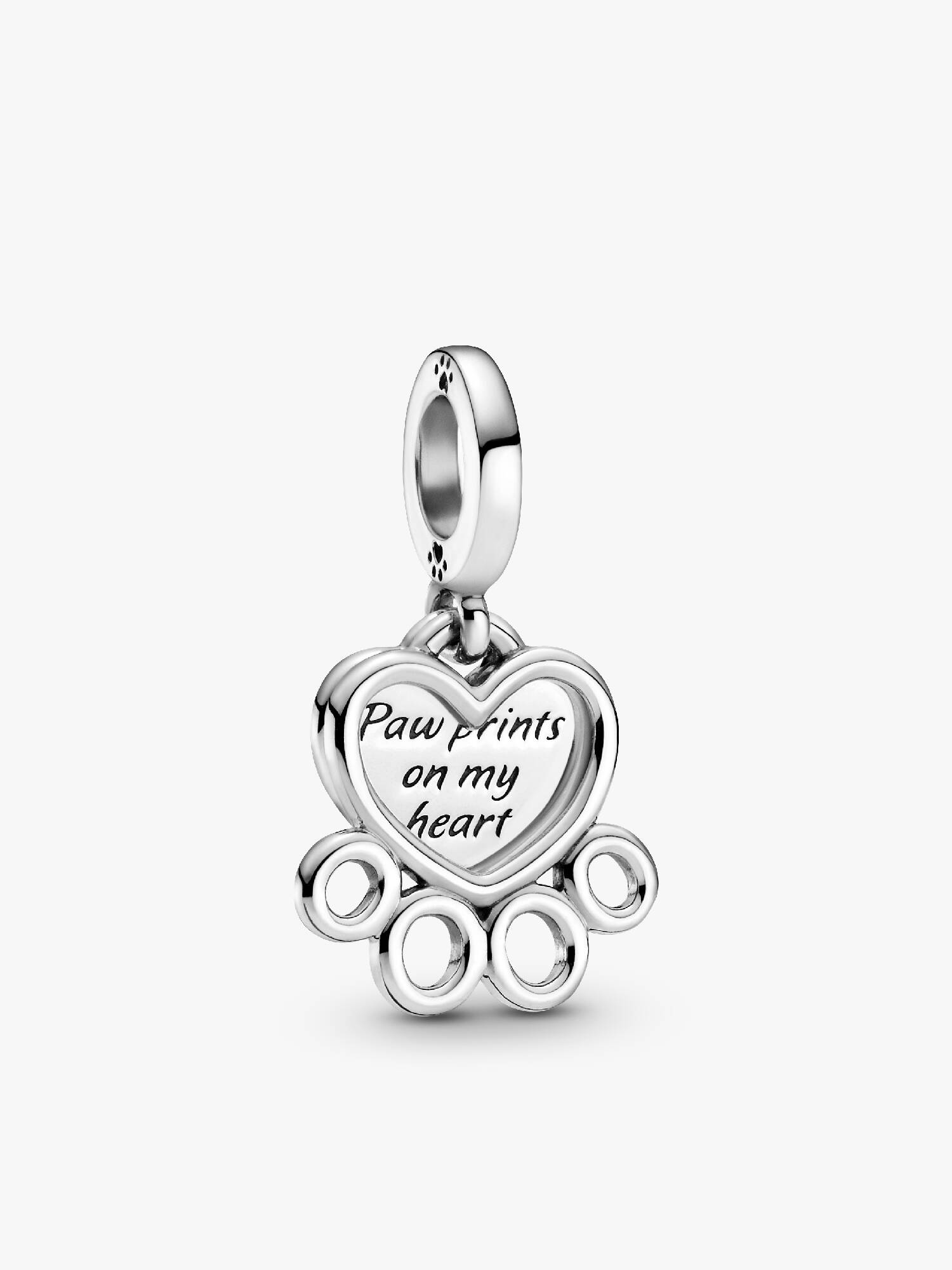 Kalp ve Pati İzi Sallantılı Charm