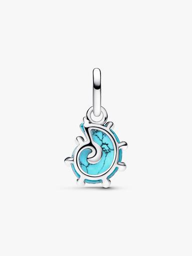 Mavi Murano Camı Deniz Salyangozu Sallantılı Charm