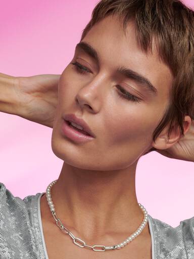 Pandora ME İşlenmiş Tatlı Su Kültür İncisi Kolye
