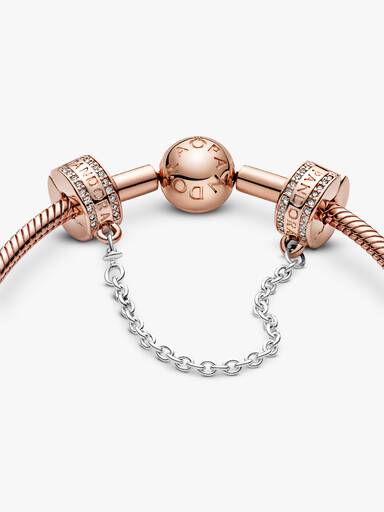 Pandora Logolu Güvenlik Zinciri Klips Charm
