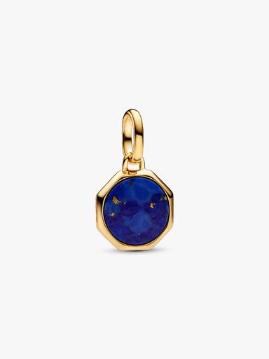 Yazı İşlenebilir Koyu Mavi Mini Madalyon Charm