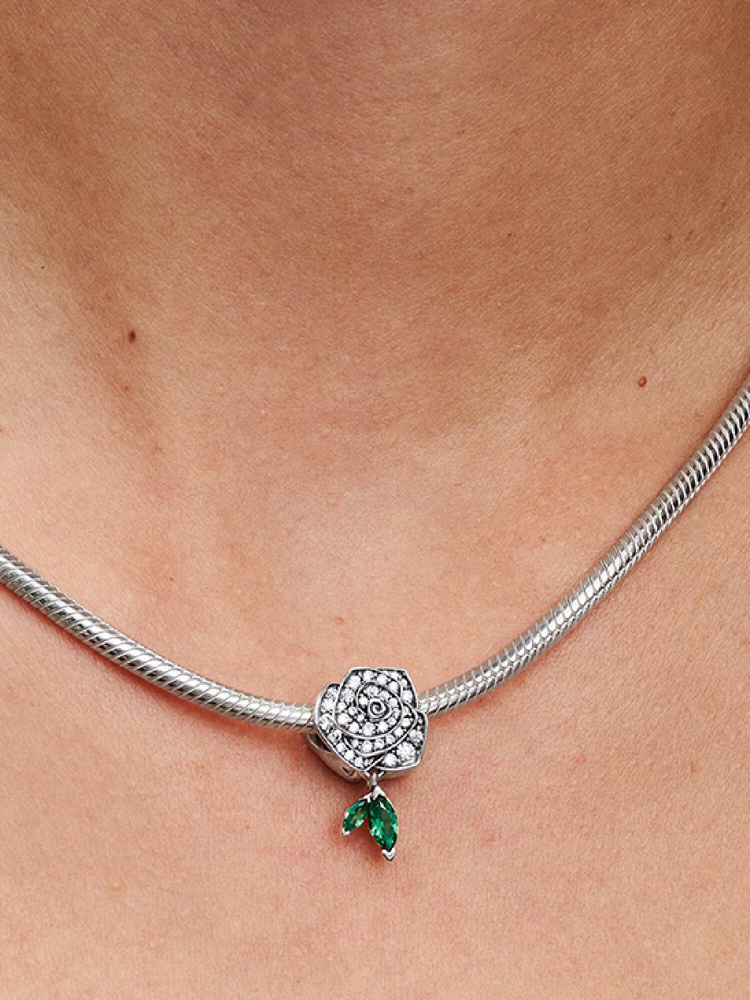 Açan Işıltılı Gül Charm