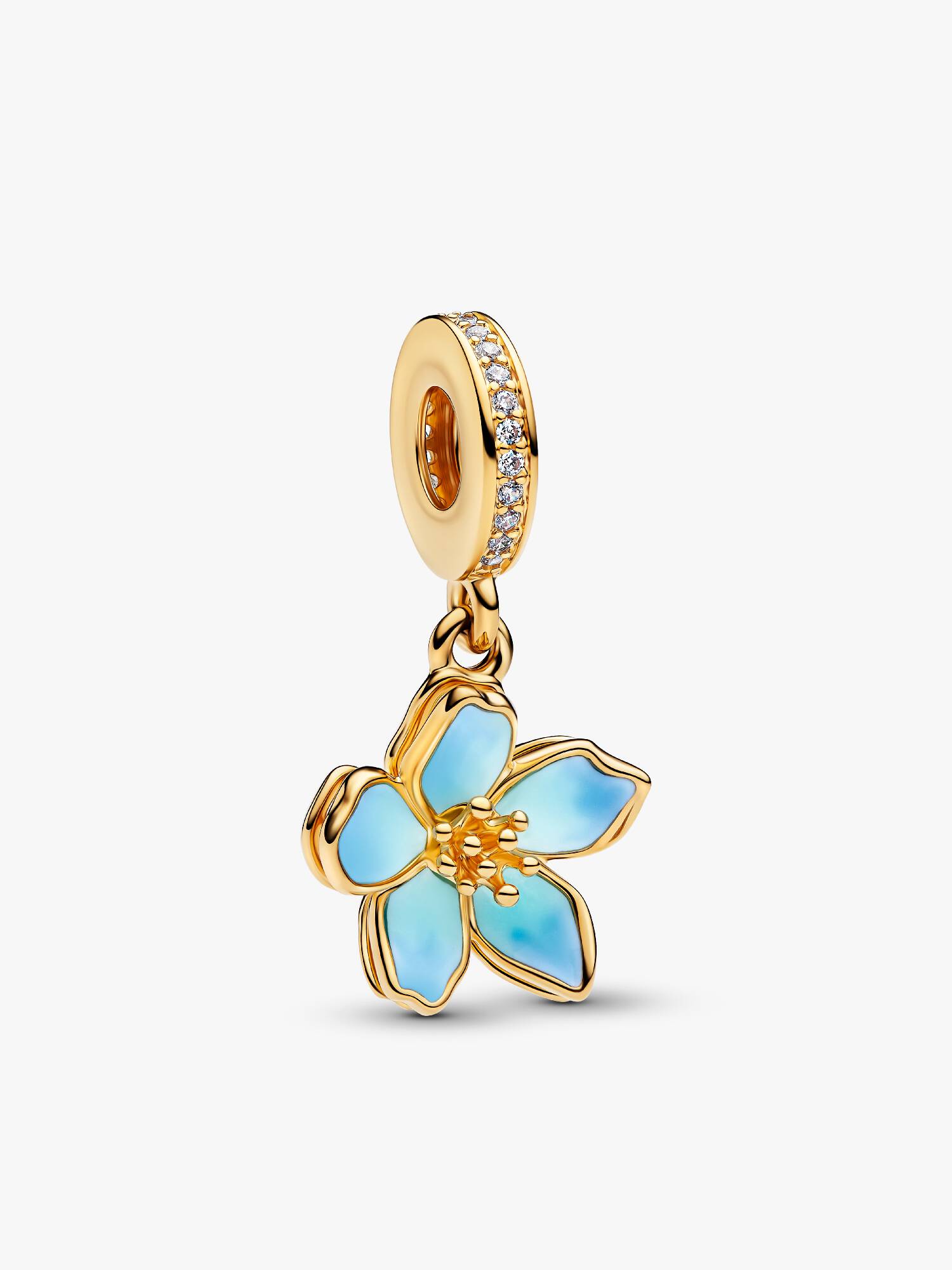 Mavi Çiçek Sallantılı Charm
