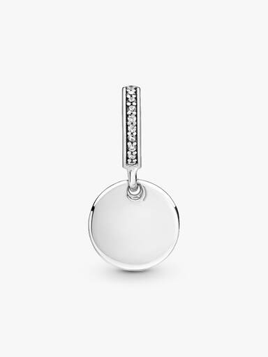 Yazı İşlenebilir Kalp Disk Sallantılı Charm