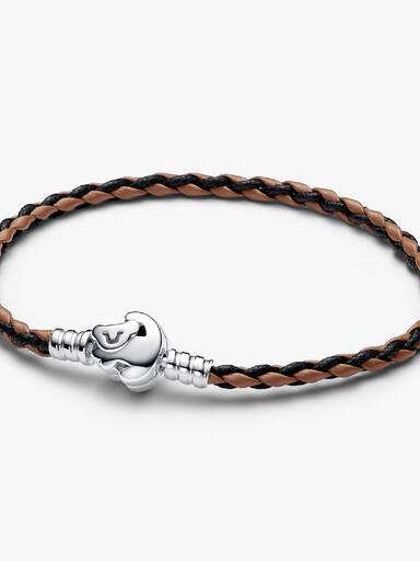 Disney Lion King Klipsli Pandora Moments Örgülü Deri Bileklik