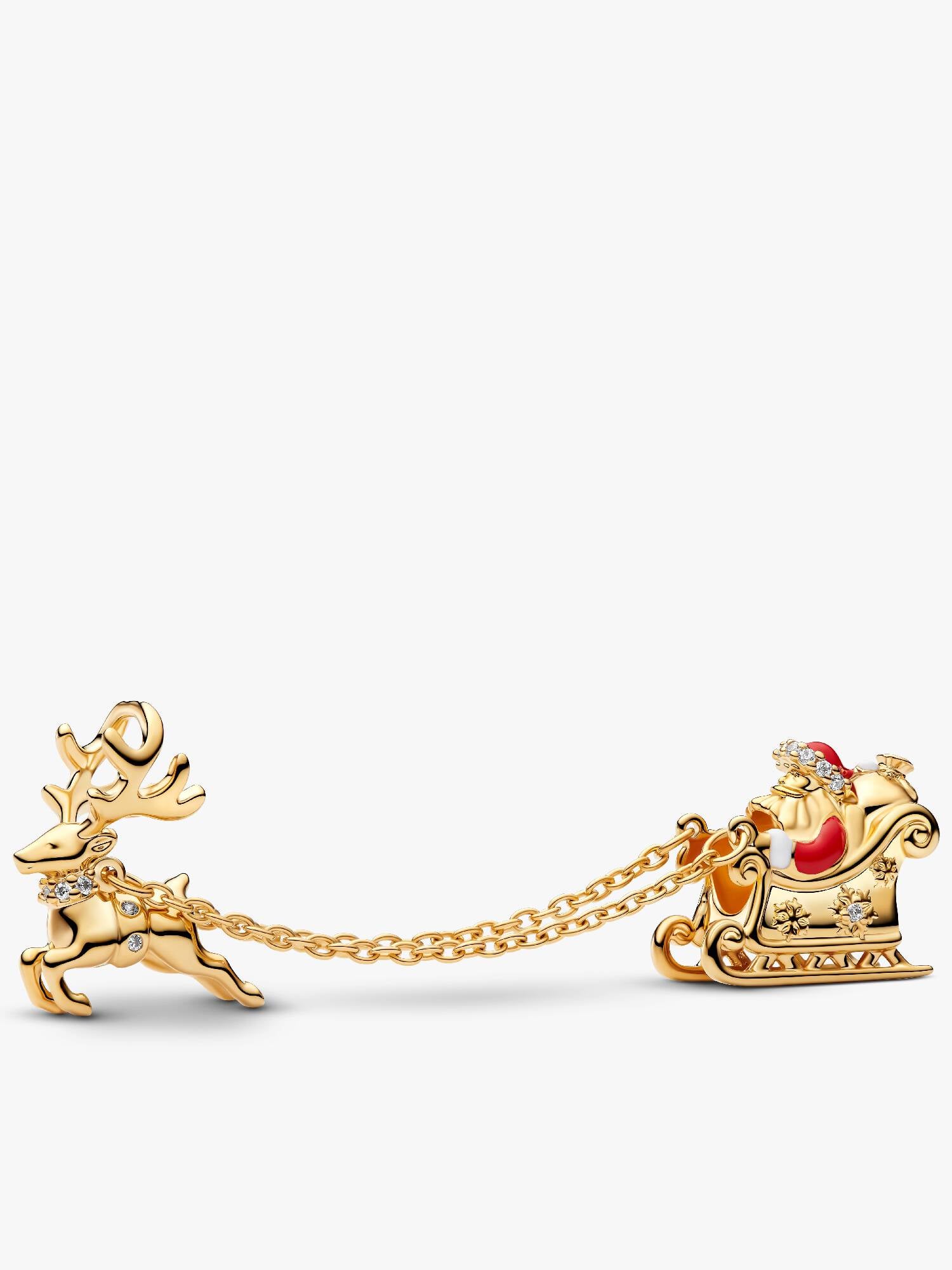 Noel Baba Kızağı Çift Charm 