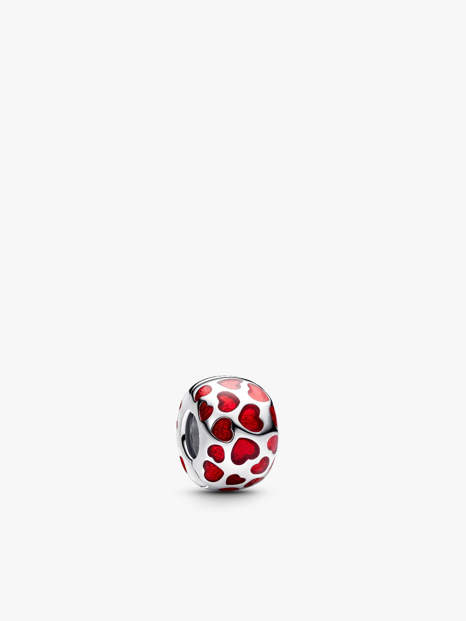Kalpler Yuvarlak Klips Charm