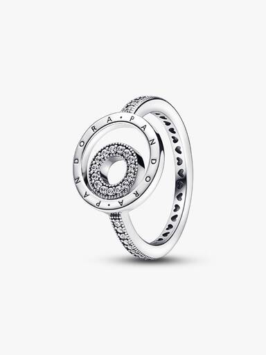 Pandora Signature Logo Halkalı Pavé Yüzük