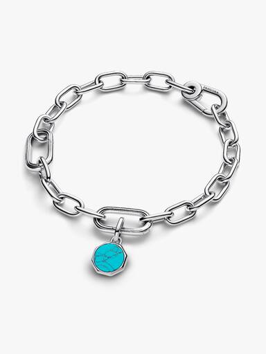Yazı İşlenebilir Turkuaz Mini Madalyon Charm