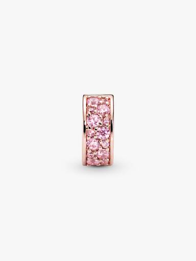 Pembe Pavé Klips Charm