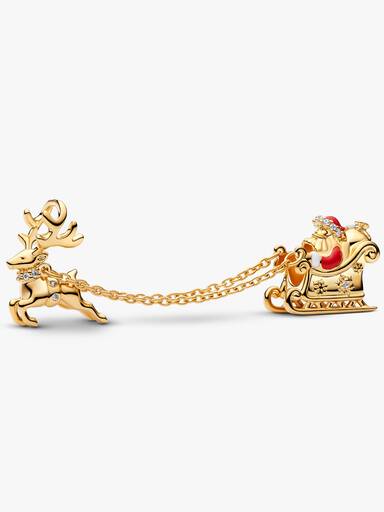 Noel Baba Kızağı Çift Charm