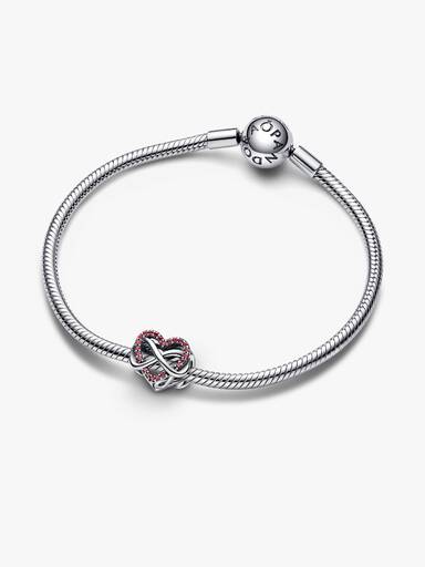 Sonsuzluk Kırmızı Kalp Charm