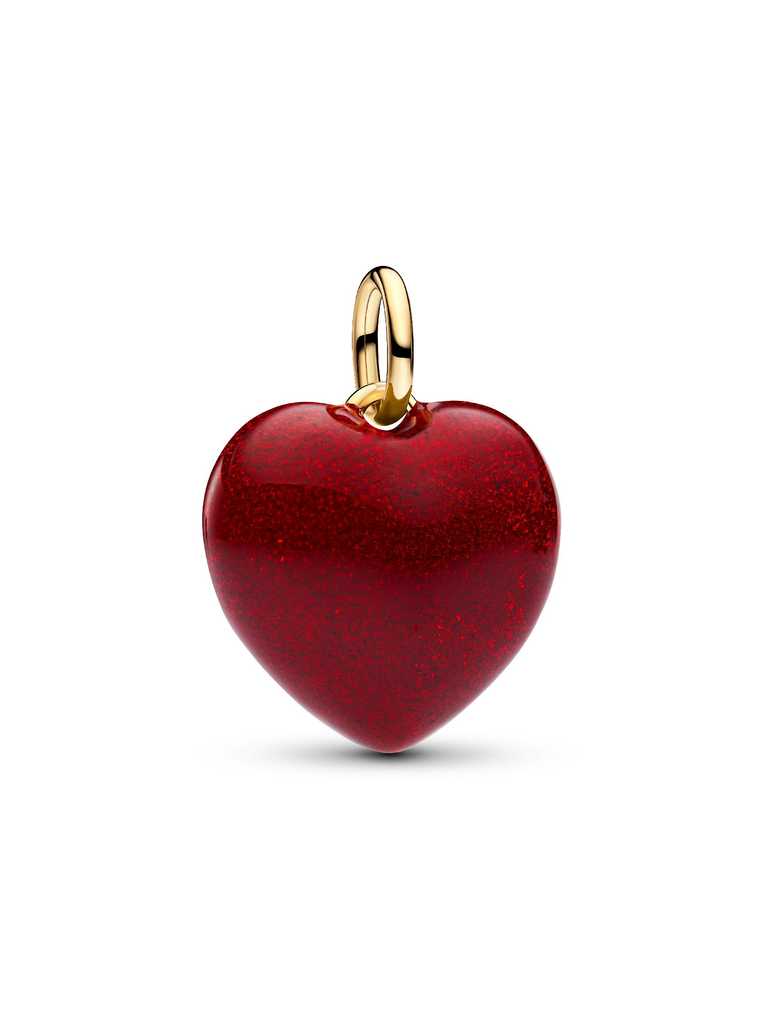 Kırmızı Dolgun Kalp Sallantılı Charm