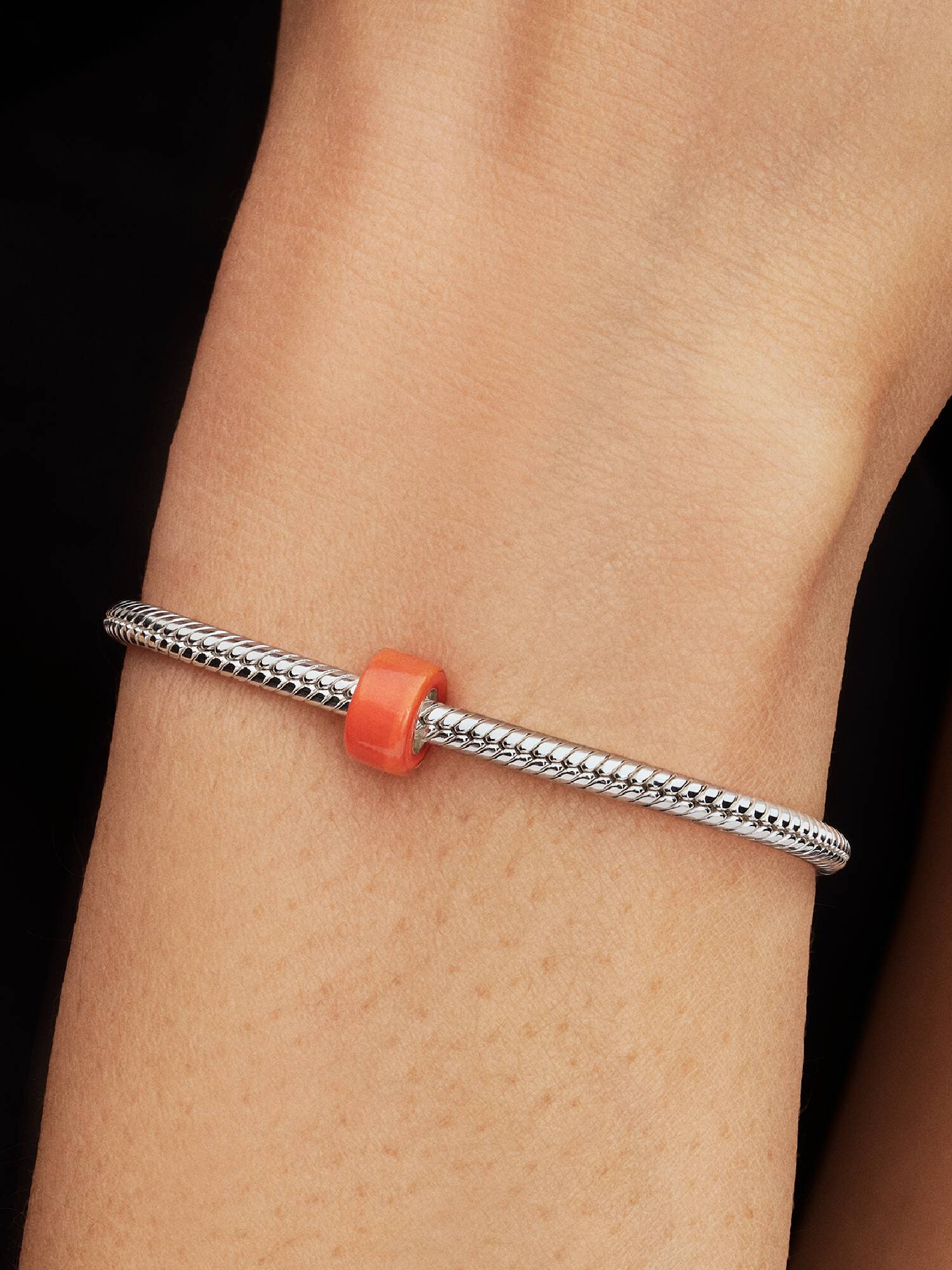 Turuncu Murano Camı Mini Charm