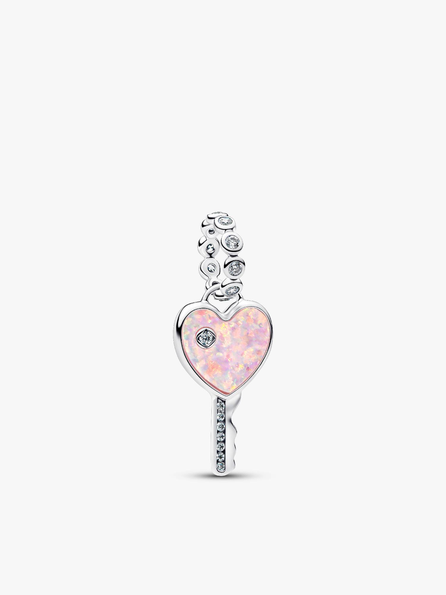 Işıltılı Kalp Anahtar Sallantılı Charm