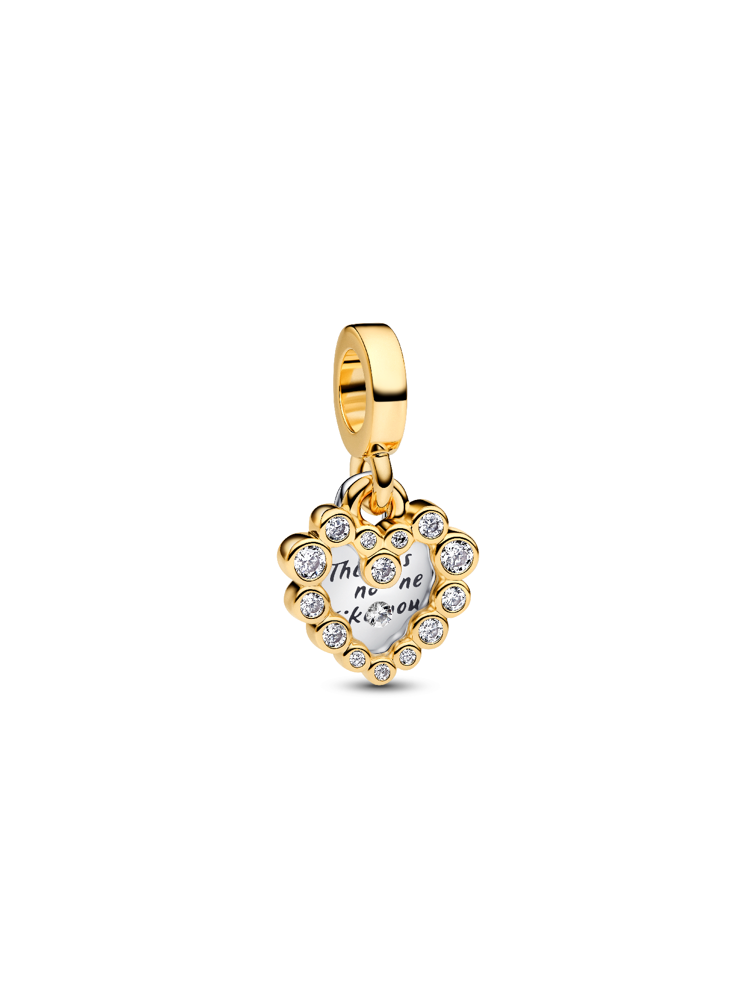Işıltılı Kalp Çift Sallantılı Charm