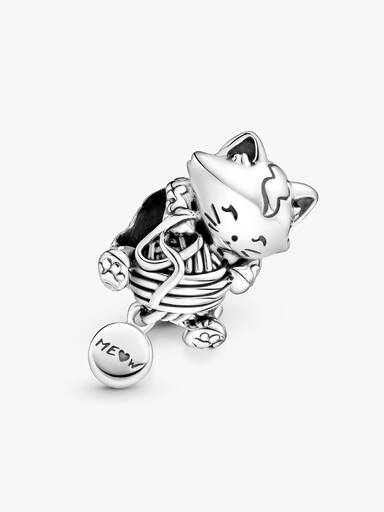 Yavru Kedi ve İp Yumağı Charm