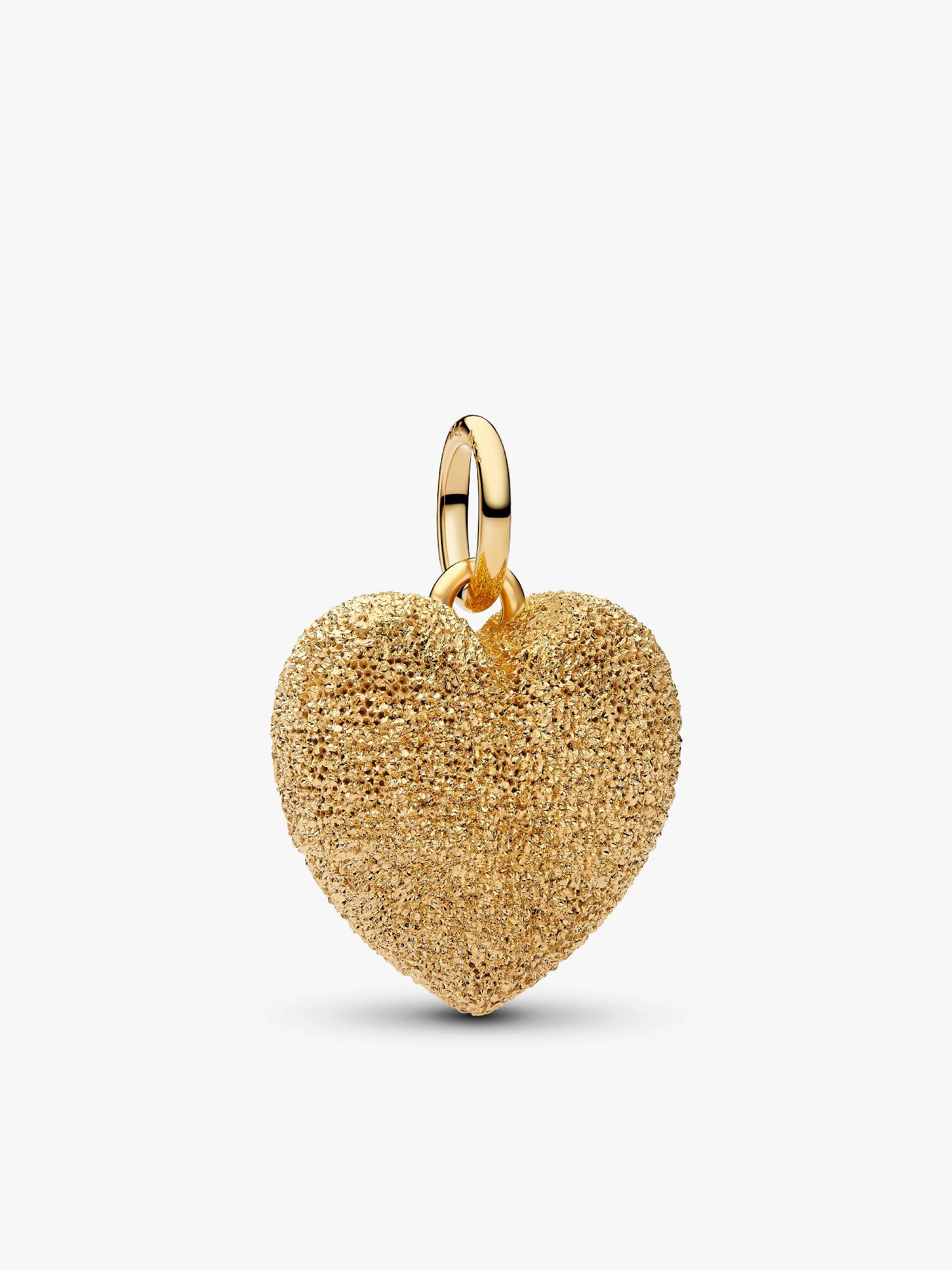 Dokulu Kabarık Kalp Sallantılı Charm