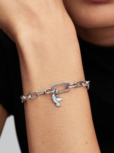 Beyaz Güvercin Mini Sallantılı Charm