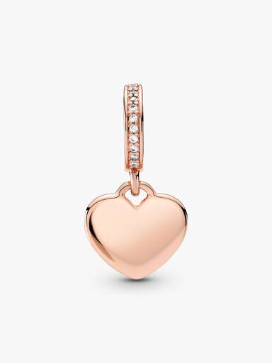 Yazı İşlenebilir Kalp Etiket Sallantılı Charm