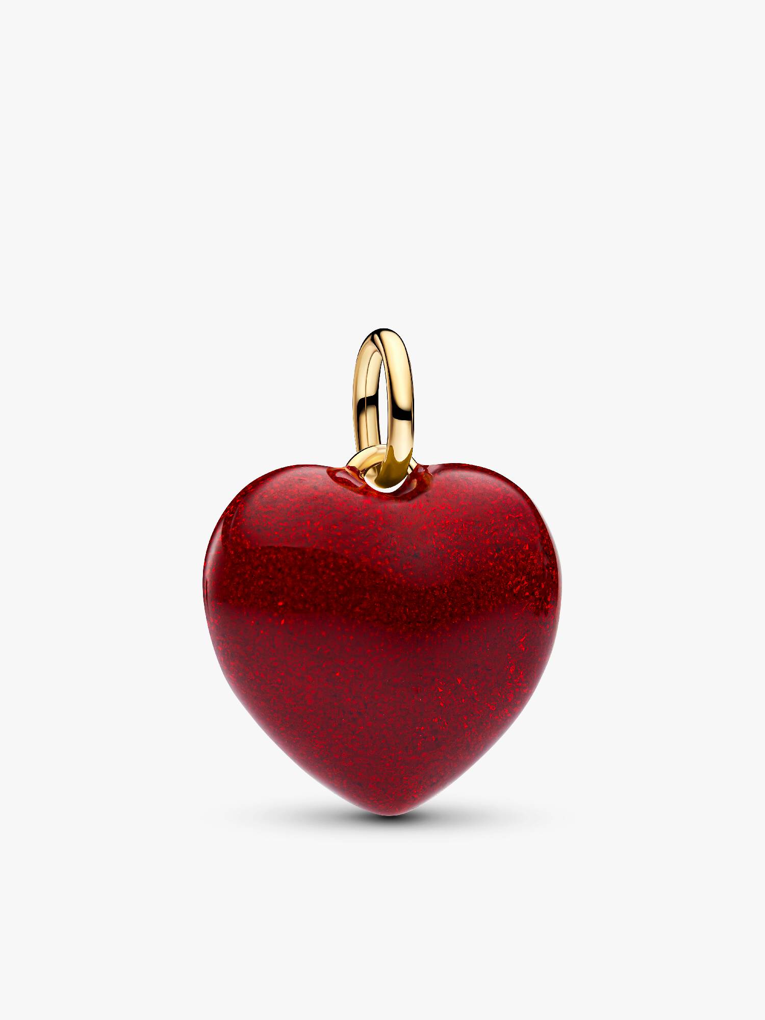 Kırmızı Dolgun Kalp Sallantılı Charm