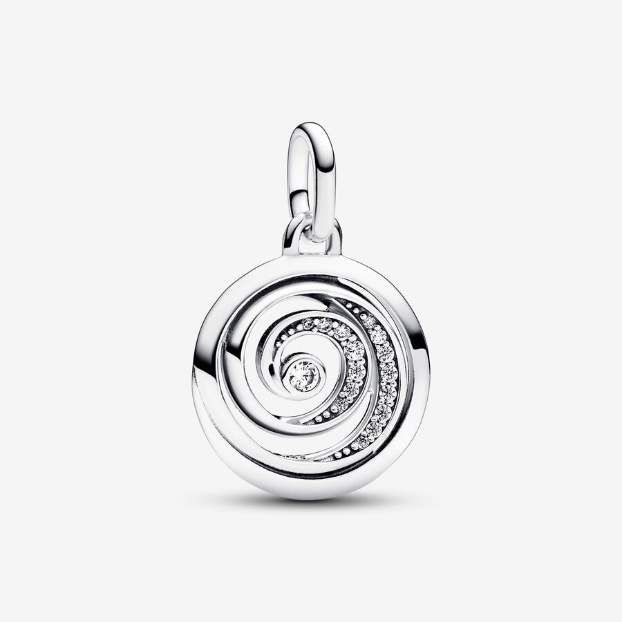 Pandora ME Minnettarlık Spiral Madalyon Charm image number 0