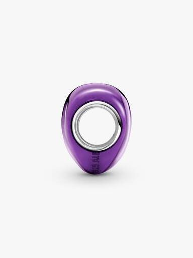 Metalik Mor Kalp Charm