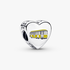 Milano heart sterling silver charm with yellow enamel Milano heart sterling silver charm with yellow enamel