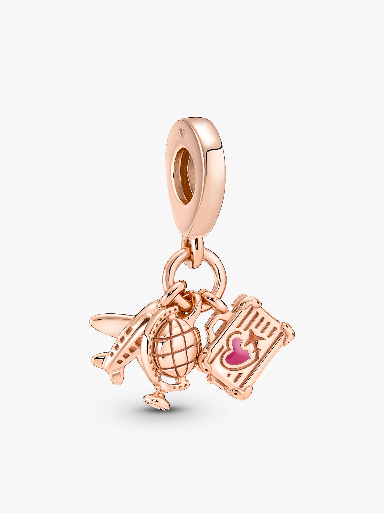 Uçak, Küre ve Valiz Üçlü Sallantılı Charm