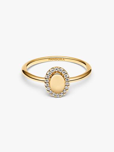 İşleme Yapılabilir Oval Hale Yüzük