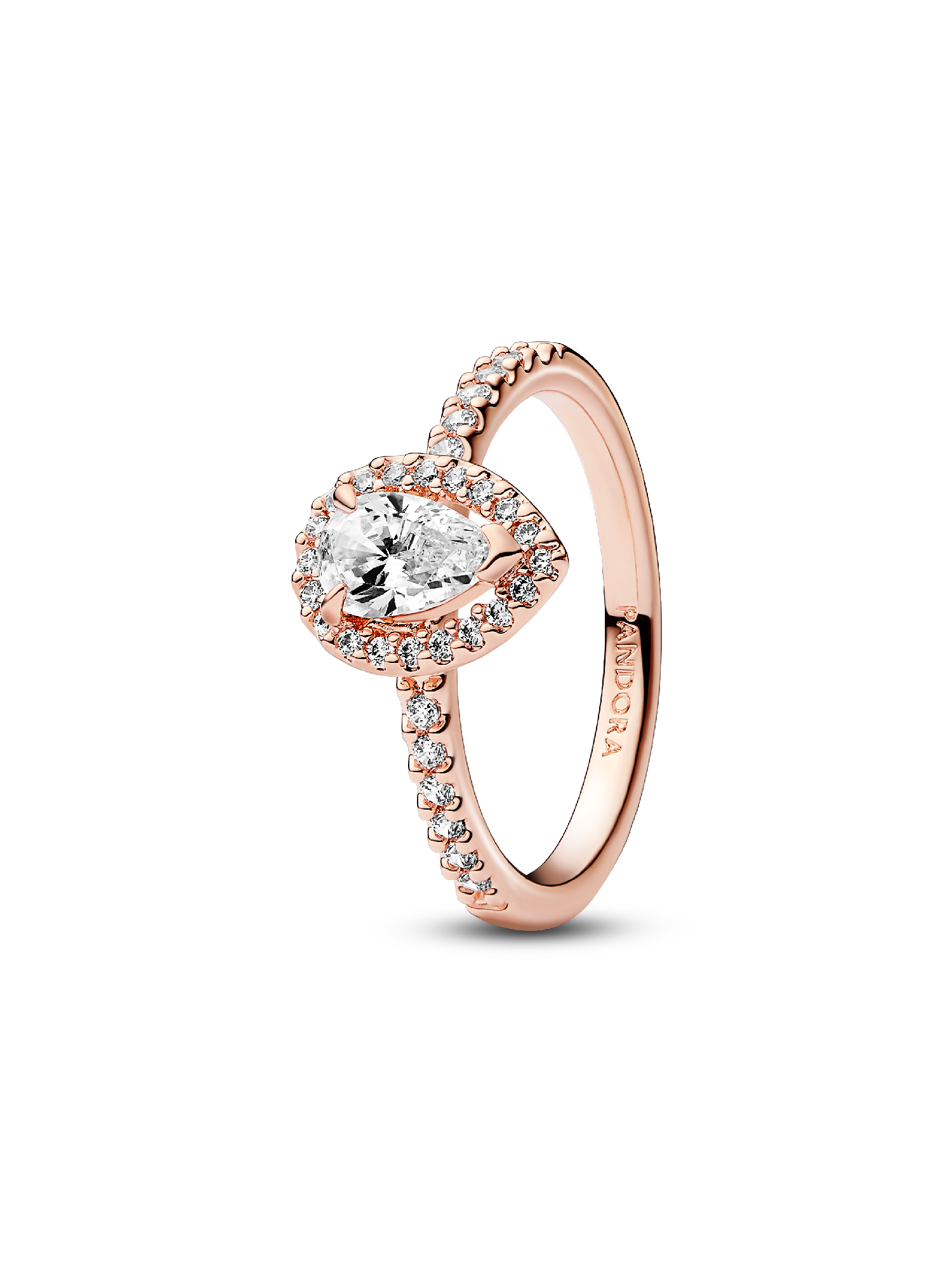 Işıltılı Armut Kesim Yüzük