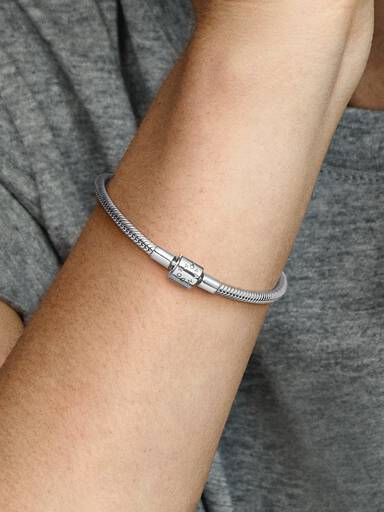 Pandora Moments Silindir Klipsli Yılan Zincirli Bileklik