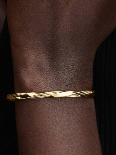 Kıvrımlı Açık Bangle Bileklik