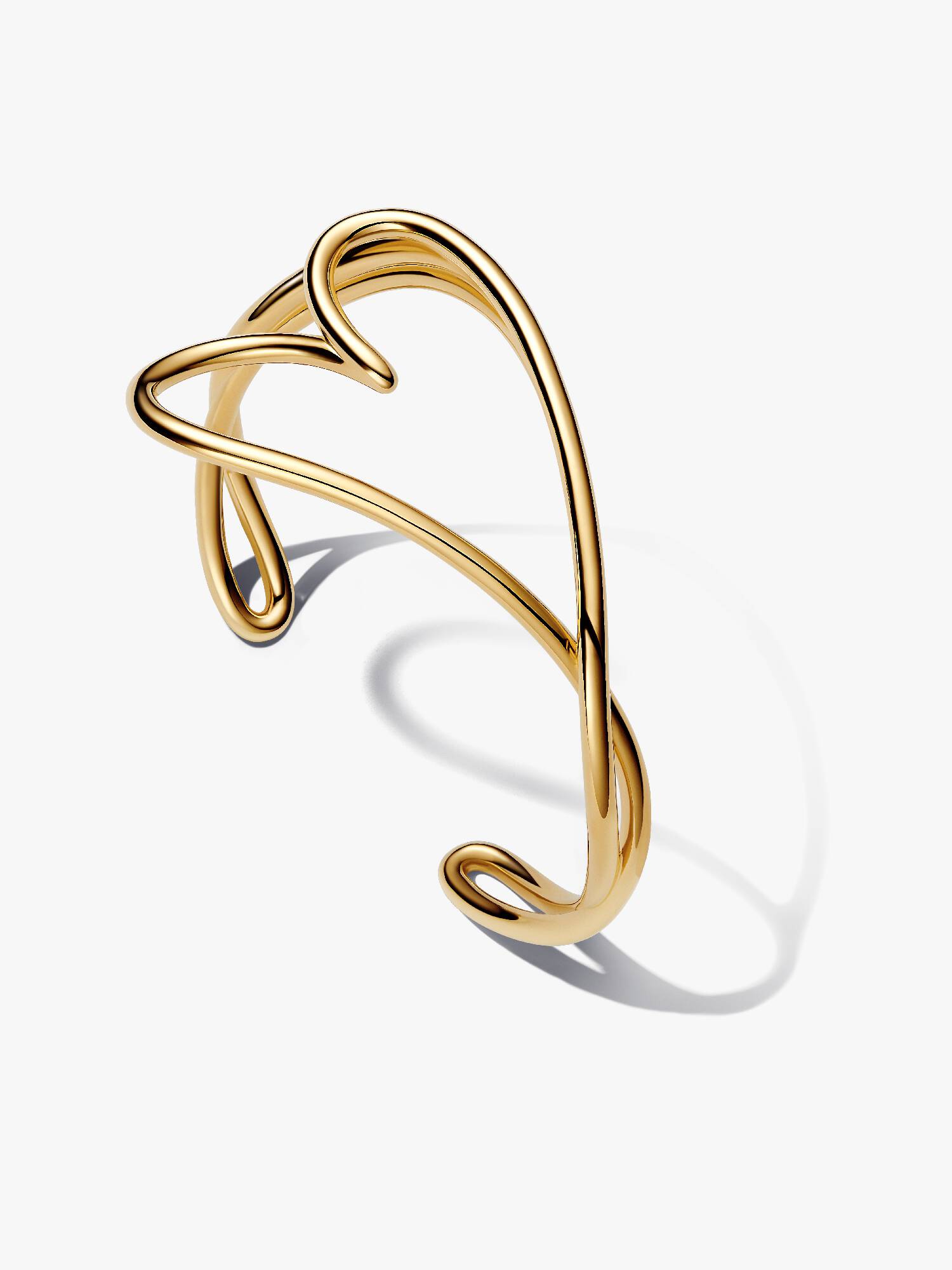 Doğal Şekilli Kalp Bangle Bileklik