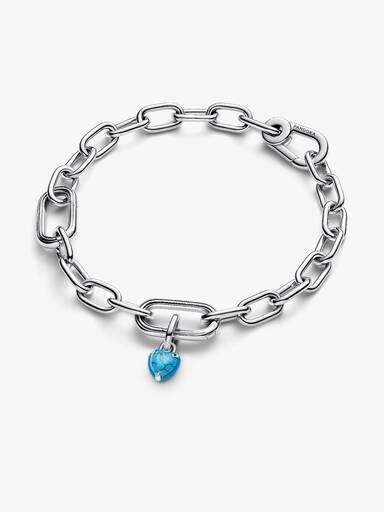 Turkuaz Renkli Kalp Mini Sallantılı Charm
