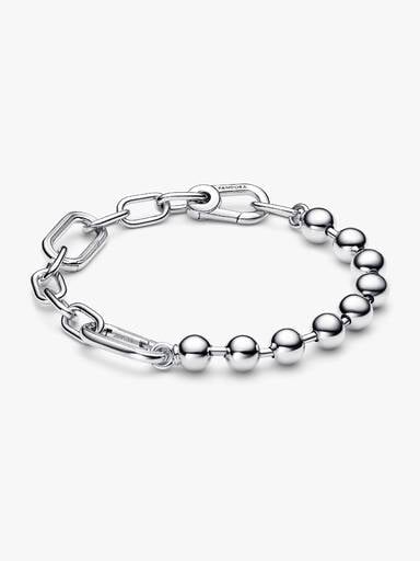 Metal Boncuklu ve Bağlantılı Zincir Bileklik