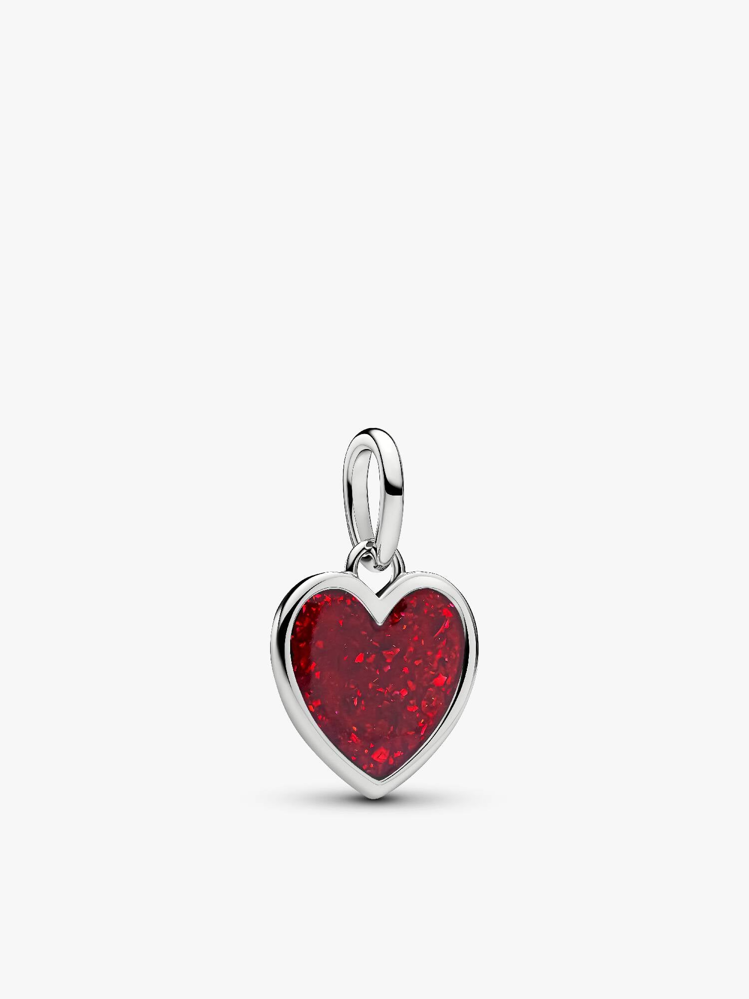İşlenebilir Kırmızı Kalp Sallantılı Charm