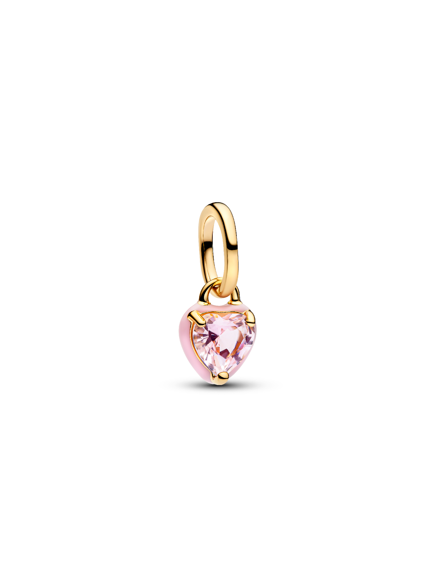 Pembe Çakra Kalp Mini Sallantılı Charm
