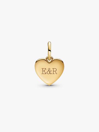 İşleme Yapılabilir Kalp Etiket Sallantılı Charm
