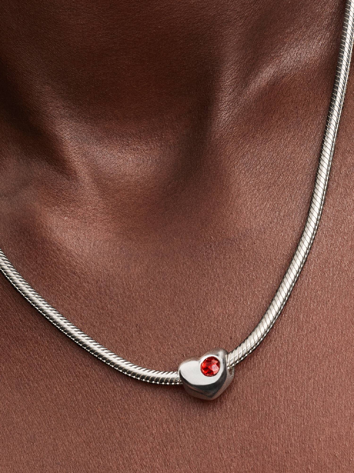 Özel Baskı Yapılabilir Kırmızı Taşlı Kalp Charm
