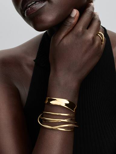Doğal Şekilli Açık Tel Bangle Bileklik