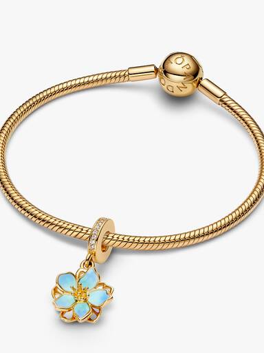 Mavi Çiçek Sallantılı Charm