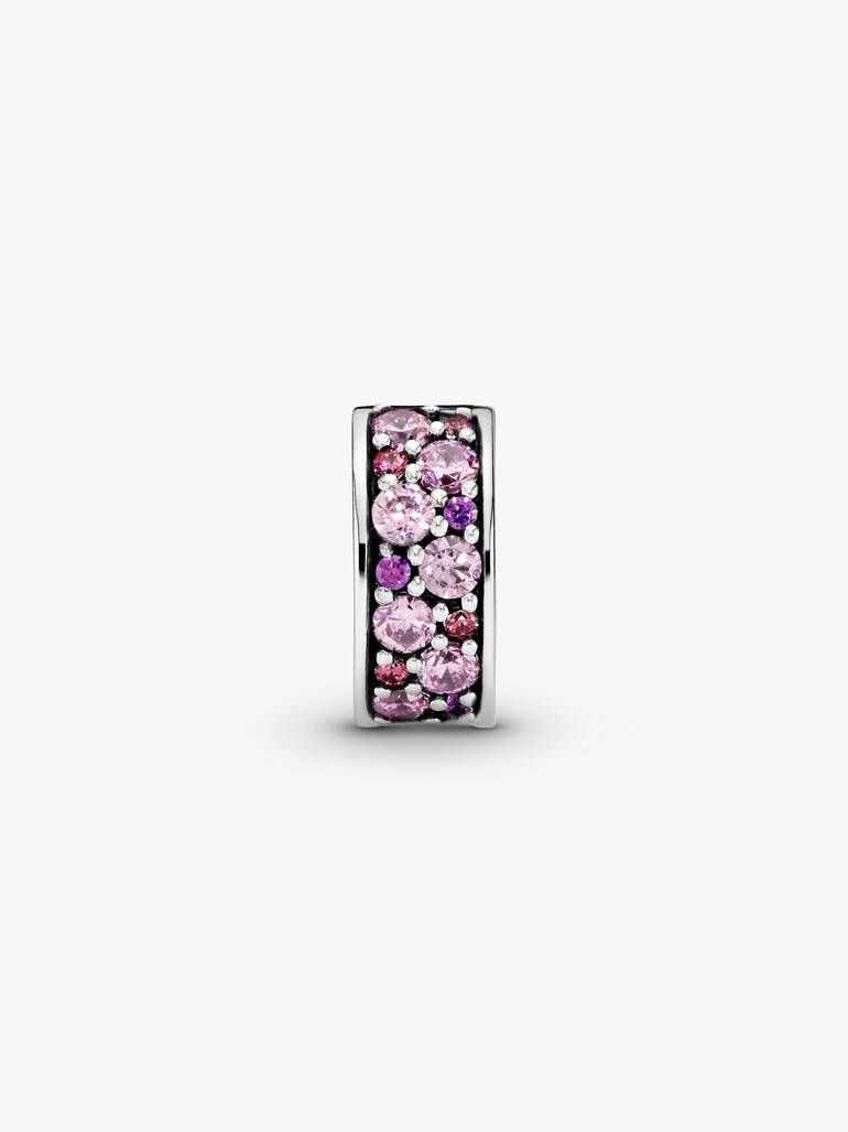 Mor Pavé Klips Charm
