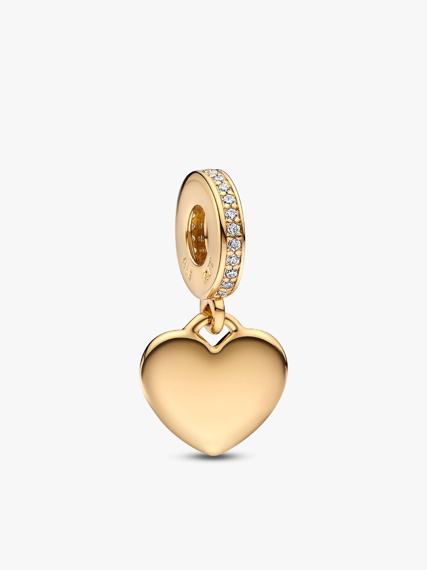 Yazı Yazılabilir Kalp Etiket Sallantılı Charm