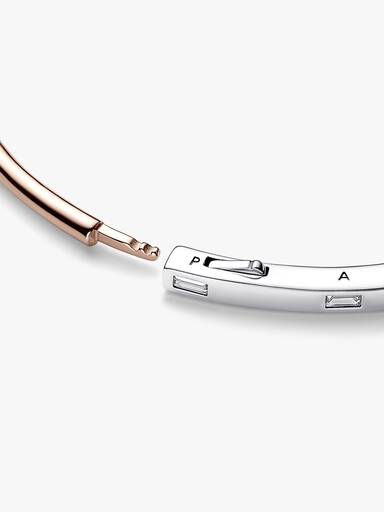 Pandora Signature İki Renkli I-D Pavé Bilezik