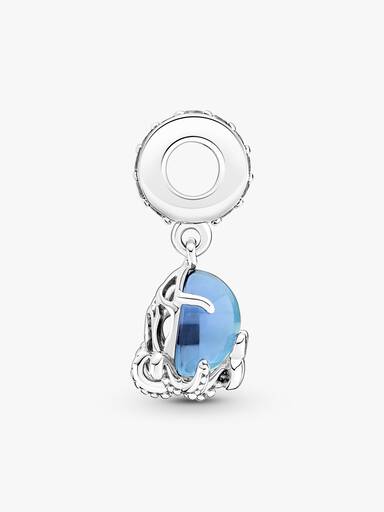 Murano Camı Sevimli Ahtapot Sallantılı Charm